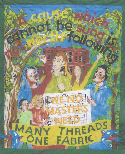 many threads one fabric banner made by ed hall
