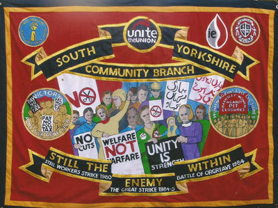 unite union south yorkshire banner 2014